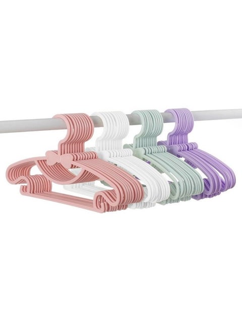 40-Piece Baby Hangers Set Kids Plastic Hangers Baby Clothes Hangers for Closet Non-Slip Toddler Hangers for Infant Child Clothing Small Children Hangers for Pants Coats Skirts 4 Colors