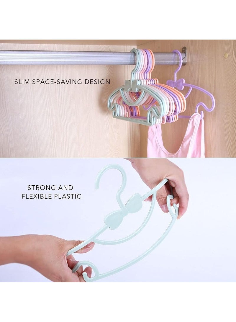 RATSAW 40-Piece Baby Hangers Set Durable Plastic Kids Hangers for Nursery Childrens Hangers Great as Toddler or Infant Clothes Hangers, 4 Colors - Image 5