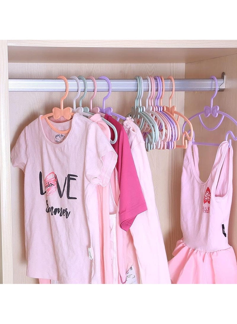 RATSAW 40-Piece Baby Hangers Set Durable Plastic Kids Hangers for Nursery Childrens Hangers Great as Toddler or Infant Clothes Hangers, 4 Colors - Image 2