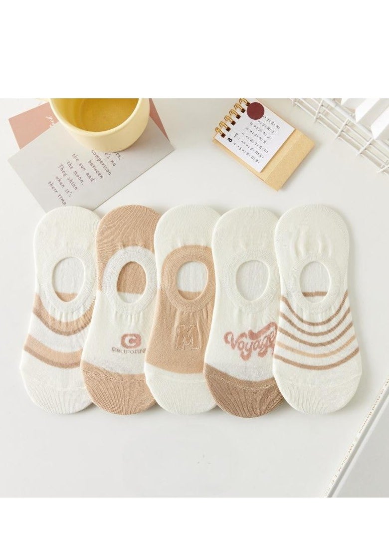 Generic - Women Absorb Sweat and Deodorize Socks 5 Pairs High Quality Socks One Size Fits All - Image 1