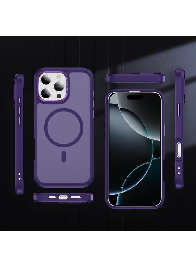 S-TOP Case For iPhone 16 Pro Max Hardware Lens Protection MagSafe Magnetic PC Hybrid TPU Phone Case - Image 2