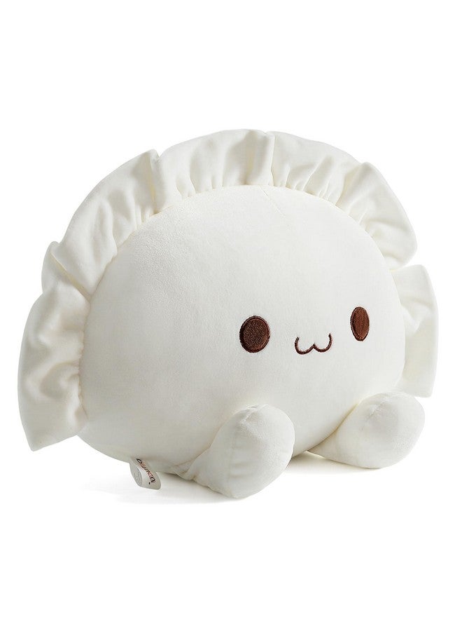 Ditucu Cute Dumpling Plush Pillow Funny Food Soup Stuffed Animal Plushies Toys Soft Hugging Gifts for Kids White 14 inch - Image 1