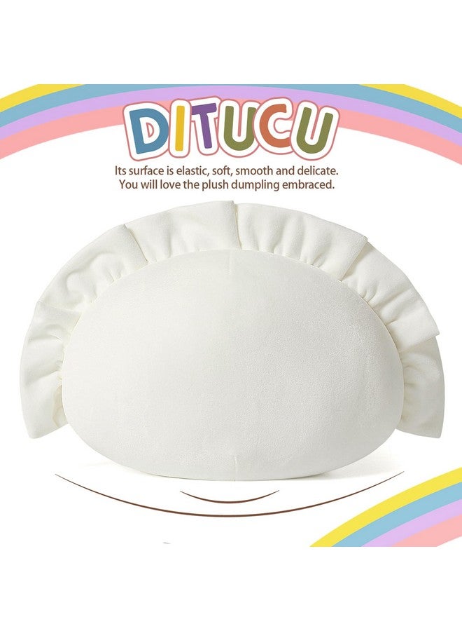 Ditucu Cute Dumpling Plush Pillow Funny Food Soup Stuffed Animal Plushies Toys Soft Hugging Gifts for Kids White 14 inch - Image 5