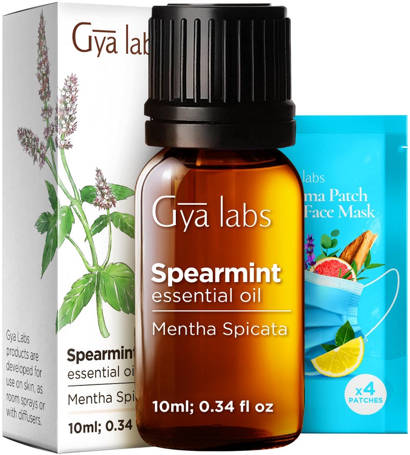 Gya Labs Spearmint Essential Oil - 0.34 Fl Oz - for Hair, Skin, Diffuser, Aromatherapy & DIY Candle Making Scent - Image 1