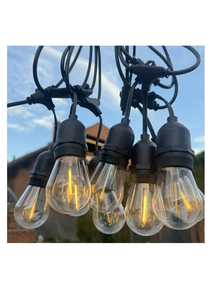 FAMI LIGHTS String Light Waterproof for Outdoor Decoration – E27 Yellow Bulbs for Diwali, Christmas, Wedding, and Party Sizes 100mr - Image 3