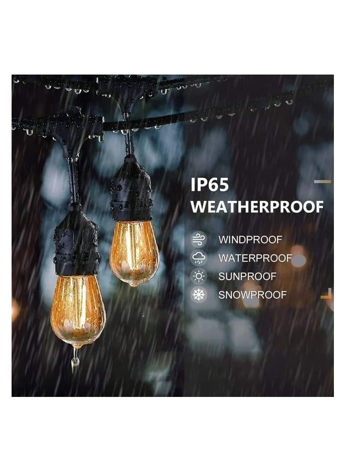 FAMI LIGHTS String Light Waterproof for Outdoor Decoration – E27 Yellow Bulbs for Diwali, Christmas, Wedding, and Party Sizes 100mr - Image 5