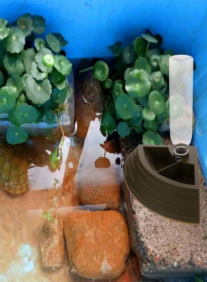 جارنيك وعاء تغذية الزواحف الأوتوماتيكي من جارنيك، وعاء ماء وطعام 2 في 1 للسلاحف والسحالي والضفادع والحرباء، بتصميم زاوية 90 درجة - Image 5