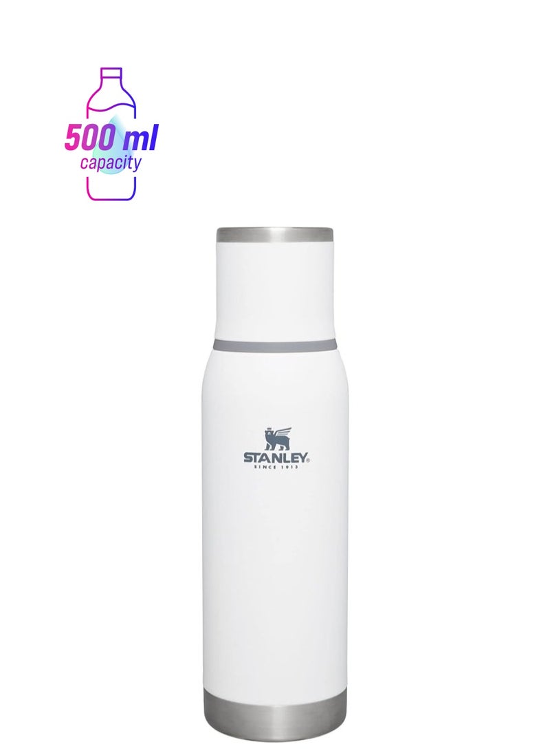 Stanley Stanley Adventure To Go insulated travel Cup 500 ml leak-proof stainless steel insulated bottle with anti-flow cap - White  - Image 1