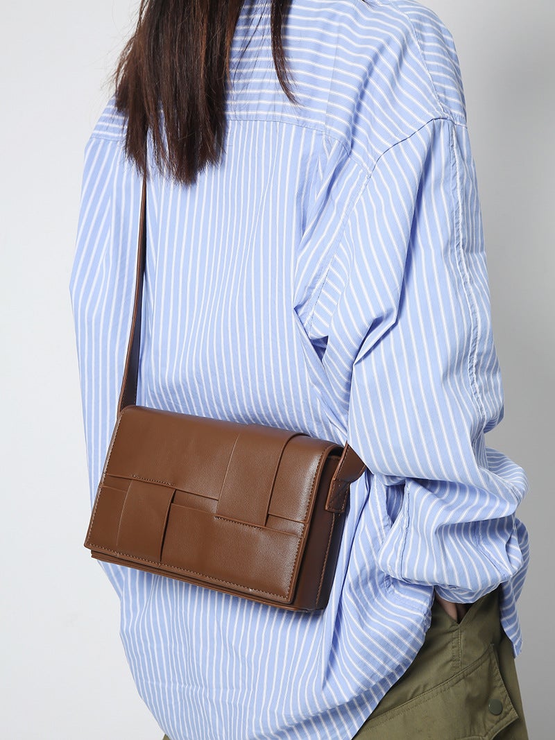 Men's Shoulder Bag, Versatile New Trendy Small Square Bag with Woven  Design - Image 5