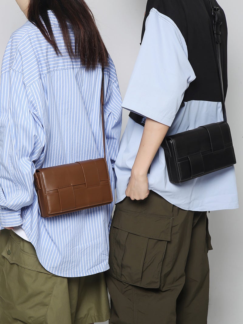 Men's Shoulder Bag, Versatile New Trendy Small Square Bag with Woven  Design - Image 4
