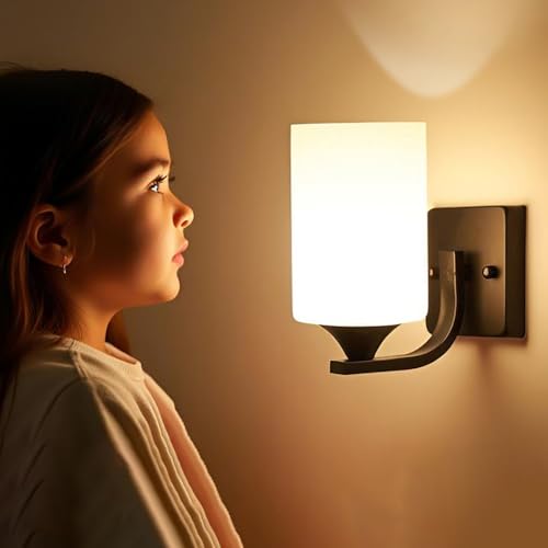BrightLyt Wall Lights for Living Room Decoration, Wall Lamps for Bedroom, Diwali Home Decoration Items/Bedside/Mirror Side lamp (Metal Black Up & Down Lighting) - Image 1