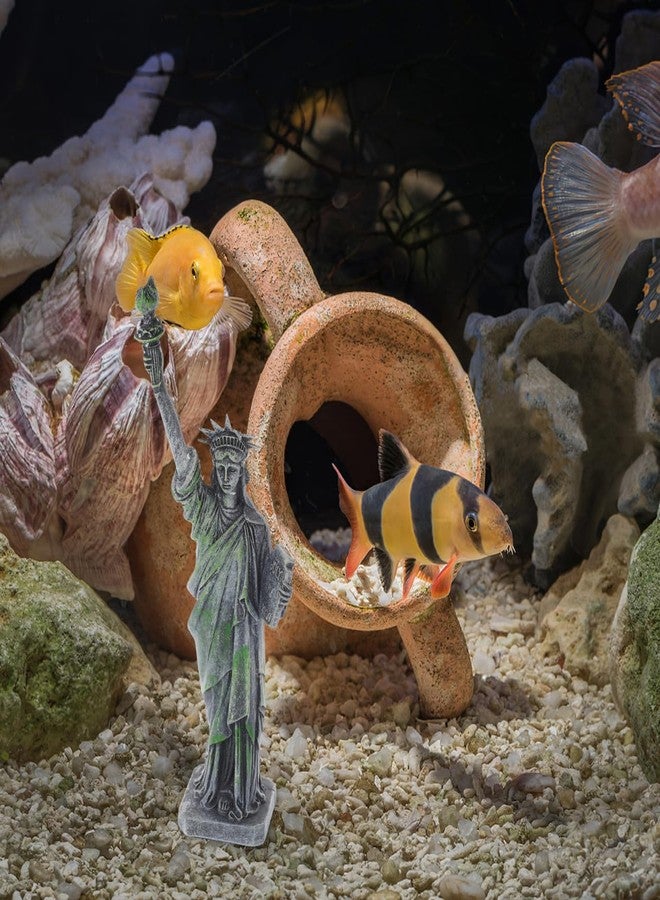 PRETYZOOM Statue of Liberty Figurine Resin Statue of Liberty Ornament Souvenir Model Tabletop Centerpieces Fish Tank Ornament 7.8 Inch - Image 4
