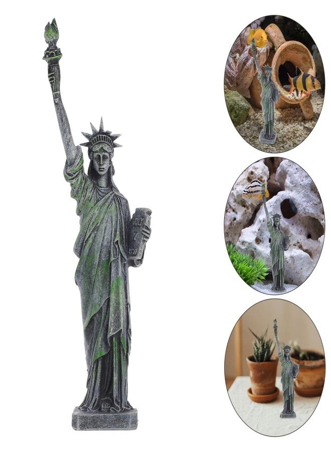 PRETYZOOM Statue of Liberty Figurine Resin Statue of Liberty Ornament Souvenir Model Tabletop Centerpieces Fish Tank Ornament 7.8 Inch - Image 3