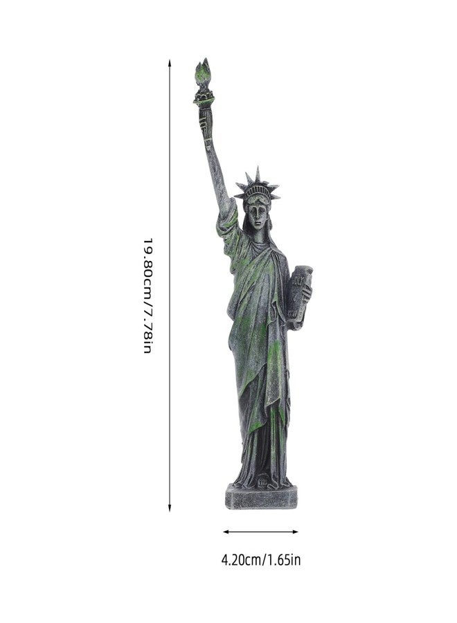 PRETYZOOM Statue of Liberty Figurine Resin Statue of Liberty Ornament Souvenir Model Tabletop Centerpieces Fish Tank Ornament 7.8 Inch - Image 2