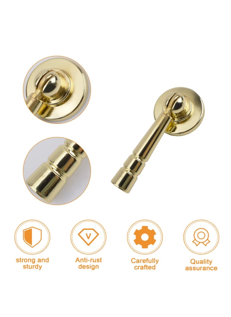 Generic - Gold Kitchen Drawer Knob,4pcs Brushed Gold Tear Drop Dresser Door Knobs Golden Bamboo Pull Single Hole Handle with Mounting Screws for Wardrobe Cupboard Closets - Image 1
