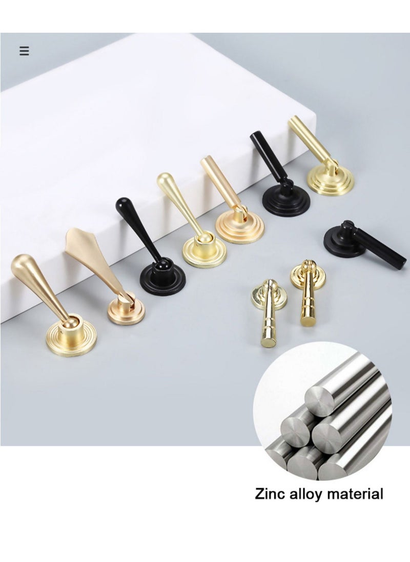 Generic - Gold Kitchen Drawer Knob,4pcs Brushed Gold Tear Drop Dresser Door Knobs Golden Bamboo Pull Single Hole Handle with Mounting Screws for Wardrobe Cupboard Closets - Image 1