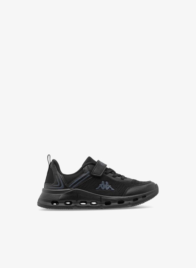 Kappa Boys' Logo Detail Sports Shoes with Hook and Loop Closure - Image 1