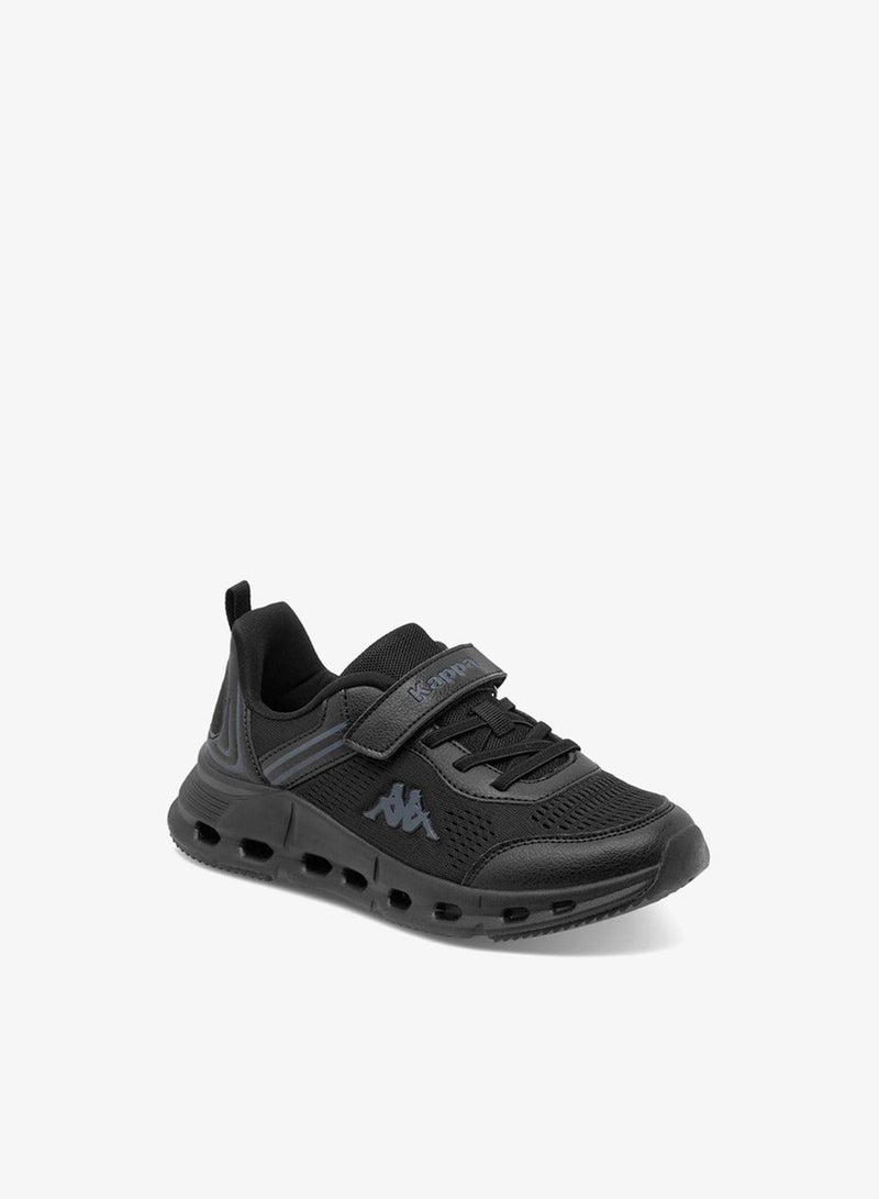 Kappa Boys' Logo Detail Sports Shoes with Hook and Loop Closure - Image 2