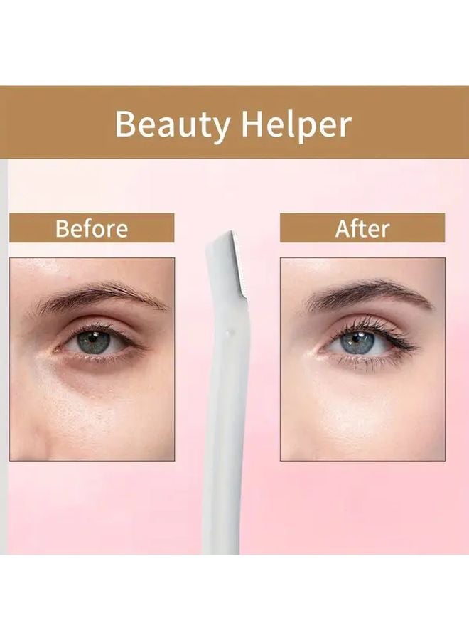 5pcs Eyebrow Styling Set With 2 In 1 Brush Tweezers Razors Scissors For Grooming - Image 3