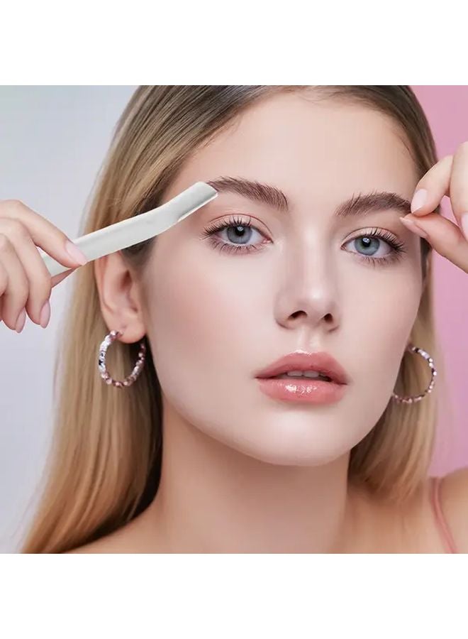 5pcs Eyebrow Styling Set With 2 In 1 Brush Tweezers Razors Scissors For Grooming - Image 2
