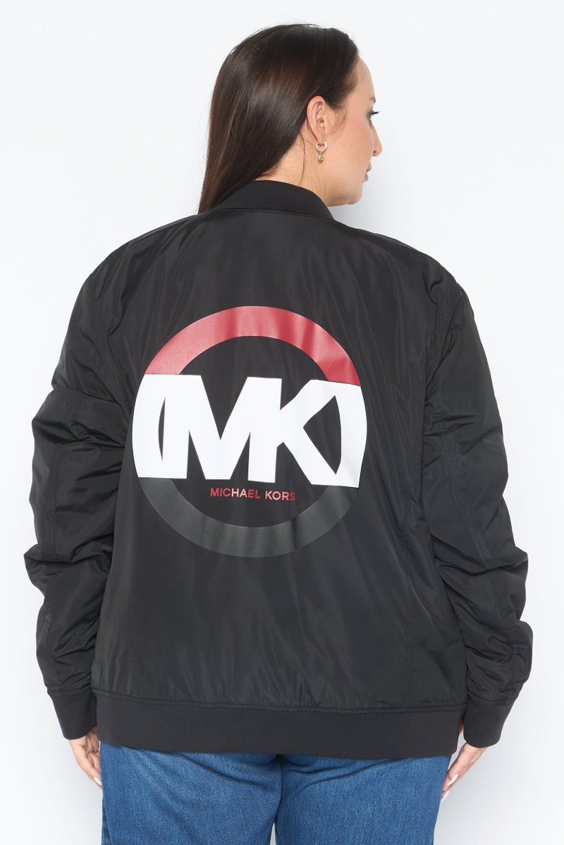 Michael Kors Women Brand Logo Soft Shell Jacket, Black  - Image 4
