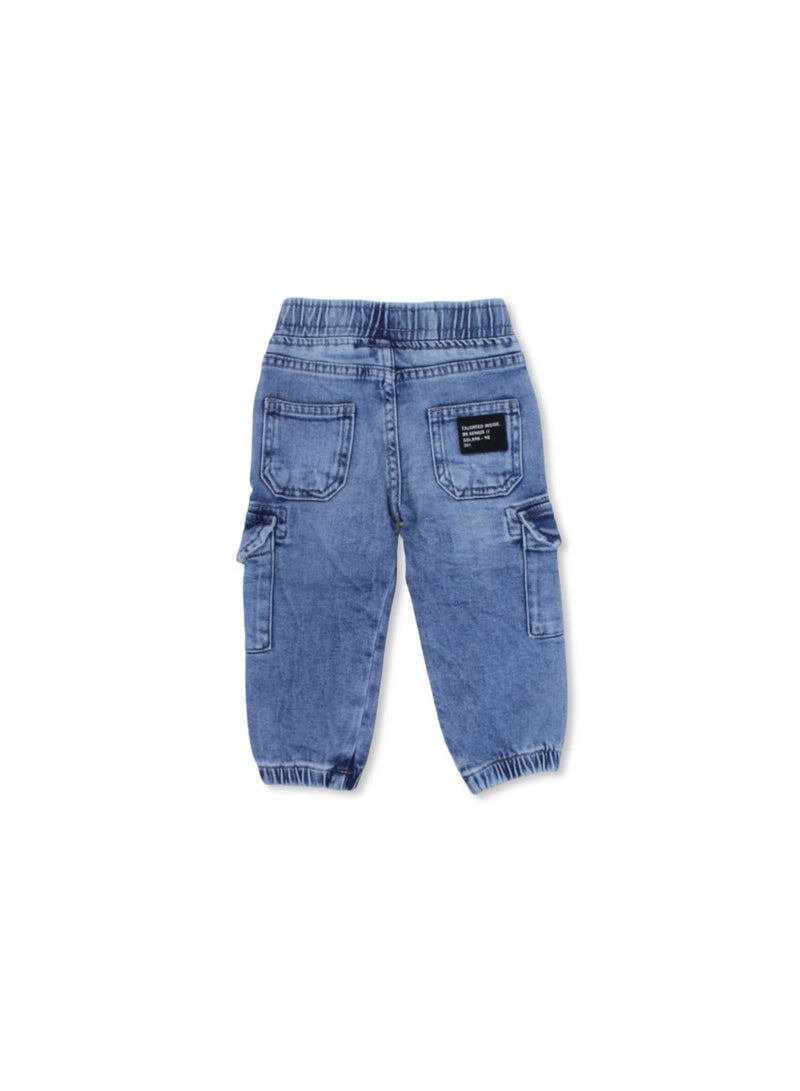 Baby Boys Denim Pants – Light Blue - Image 2