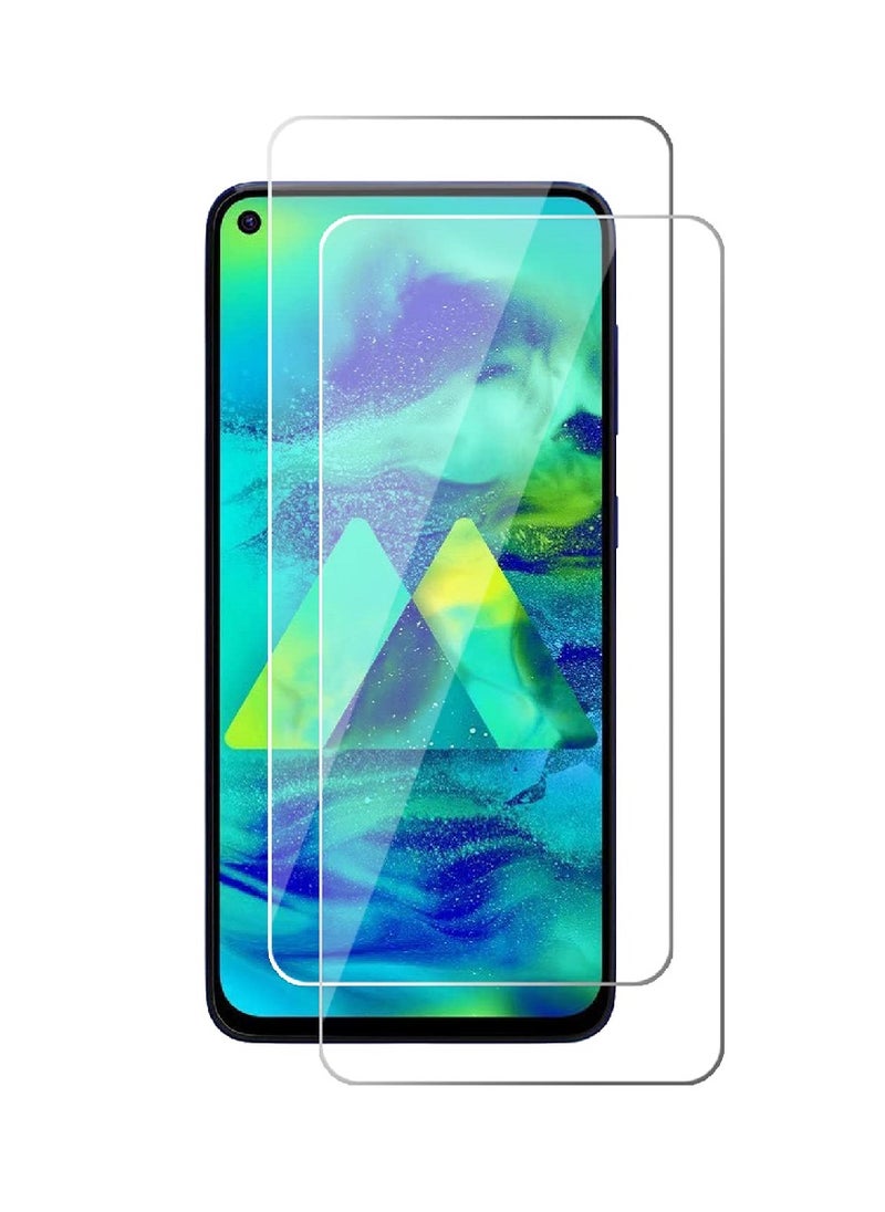 Super 2 Pieces Tempered Glass Screen Protector Clear Designed For Samsung Galaxy M40 Full Screen Coverage And Bubble Free - Image 1