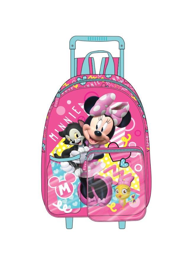 Disney Minnie Mouse Junior 3 in 1 Set (14" Trolley Bag with Lunch Box & Water Bottle) - Image 3