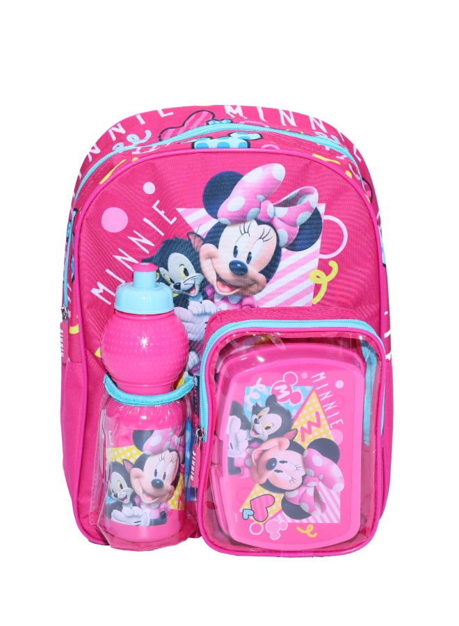 مجموعة ميني ماوس جونيور في حقيبة ترولي بوصة مع صندوق غداء وزجاجة مياه