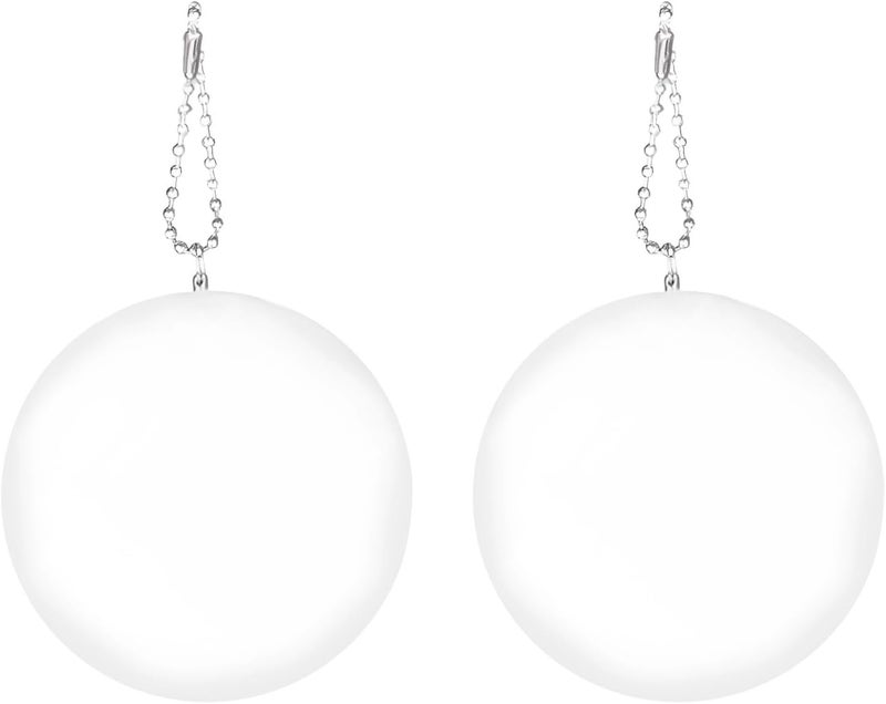 2 Pcs Led Handbag Light, 2.6 in Mini Round Portable Purse Light with Touch Sensor and Chain, 6.5 Cm Automatic Touch Night Lamp for Women Handbags, Wallets, White - Image 1