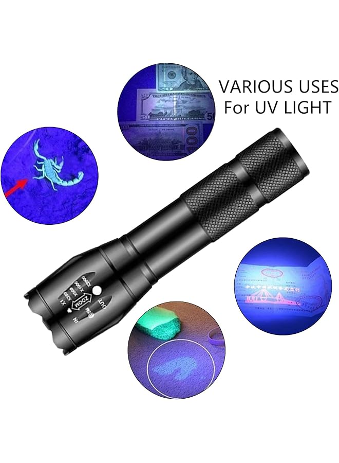 Portable UV Torch Light 2 in 1 395nm UV light and 10W White light LED Bright Small Flashlight Blacklight for Pet Urine Detection Dry Stains Bed Bug Resin Curing Scorpions Finder etc - Image 3