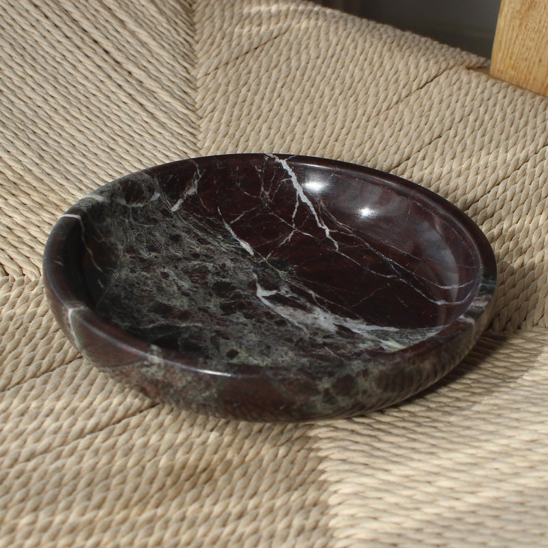 Natust Natural Marble Travertine Ring Dish Jewelry Tray 5.5" for Women, Marble Trinket Dish for Key Earring Nightstand, Mother's Day Engagement Birthday Gift - Rosa Levanto - Image 4