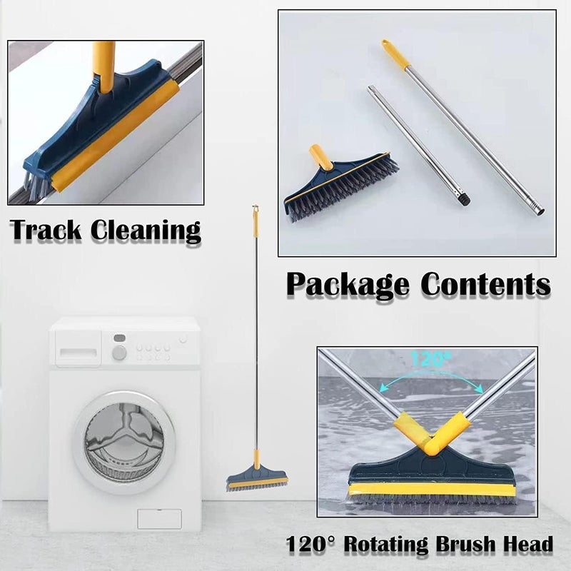 TECH LOGO ELECTRONICS Bathroom Cleaning Brush Bathroom Cleaning Accessories Tiles Cleaning Brush Bathroom Brush with Long Handle Tile Cleaner Brush Bathroom Floor Cleaning Brush (2,3 in 1 Brush) (2 in 1 Bathroom) - Image 4