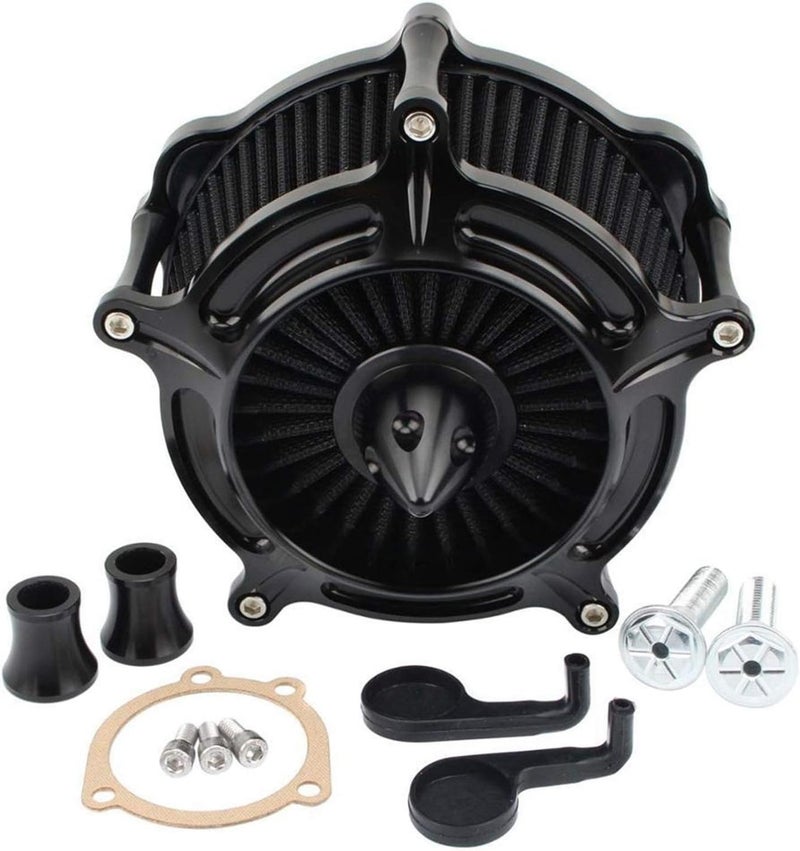 Wivplex Black Turbine Spike Air Filter Kit for Harley Motorcycles - Image 1