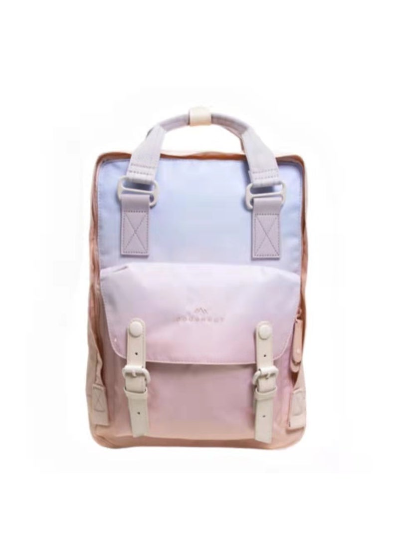 Generic - Candy Color Doughnut Backpack Unisex Sunrise pink large 16L - Image 1