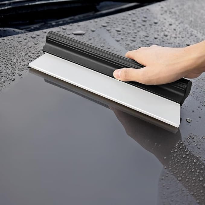 Silicone Squeegee: 10.5” Medical Grade Flexible Blade - No Scratch Quick Dry Dual Cleaning Tool for Small Cars, Windows, Shower Doors and Home Surfaces - Image 2