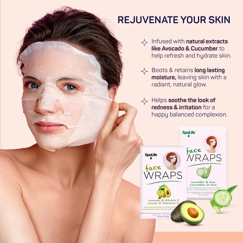 SpaLife 10 Piece Korean Face Mask & Moisturizing Hand Gloves Set | Foot Mask Socks for Dry Cracked Hands & Feet | Korean Skincare Cuticle Repair Mask Women | Self Care Gifts for Women | 10 Pack - Image 2