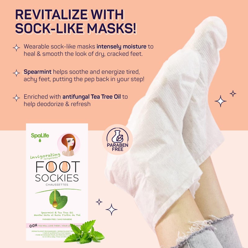 SpaLife 10 Piece Korean Face Mask & Moisturizing Hand Gloves Set | Foot Mask Socks for Dry Cracked Hands & Feet | Korean Skincare Cuticle Repair Mask Women | Self Care Gifts for Women | 10 Pack - Image 5