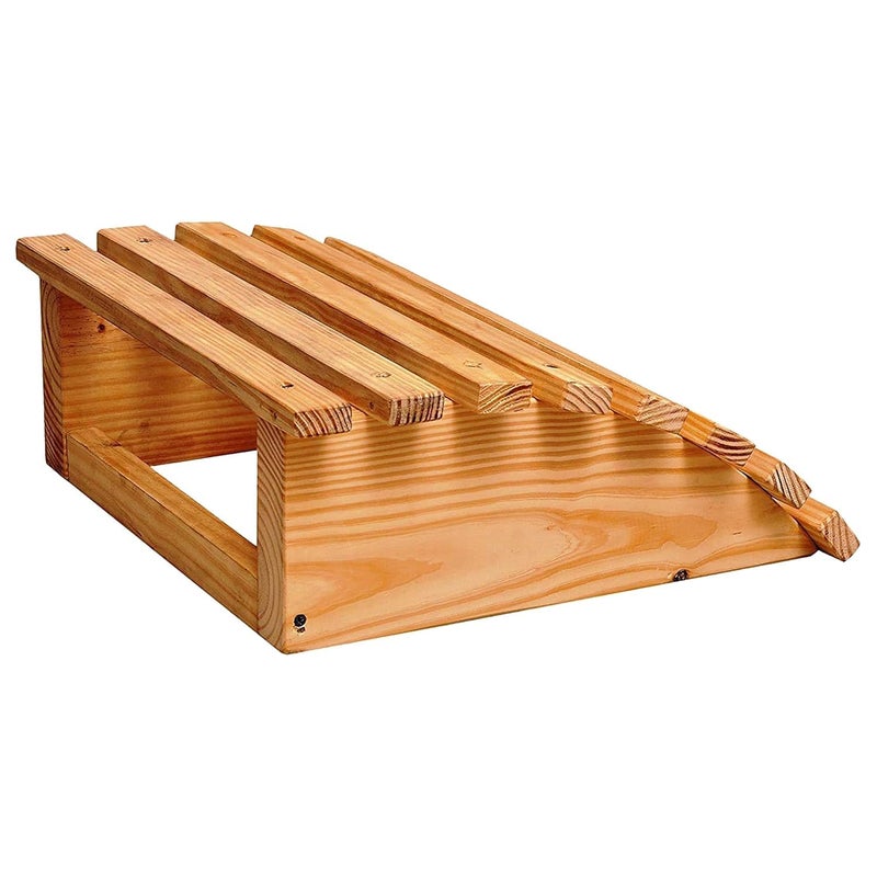 Generic Deecor Craft Chair Foot Rest for Office in Natural Pine Wood Under Desk Foot Stool Foot Rest Foot Rest Under Table for Office Home Under Desk Foot Rest EGALEStyle Size L16 W 15 H 6Inch  - Image 2