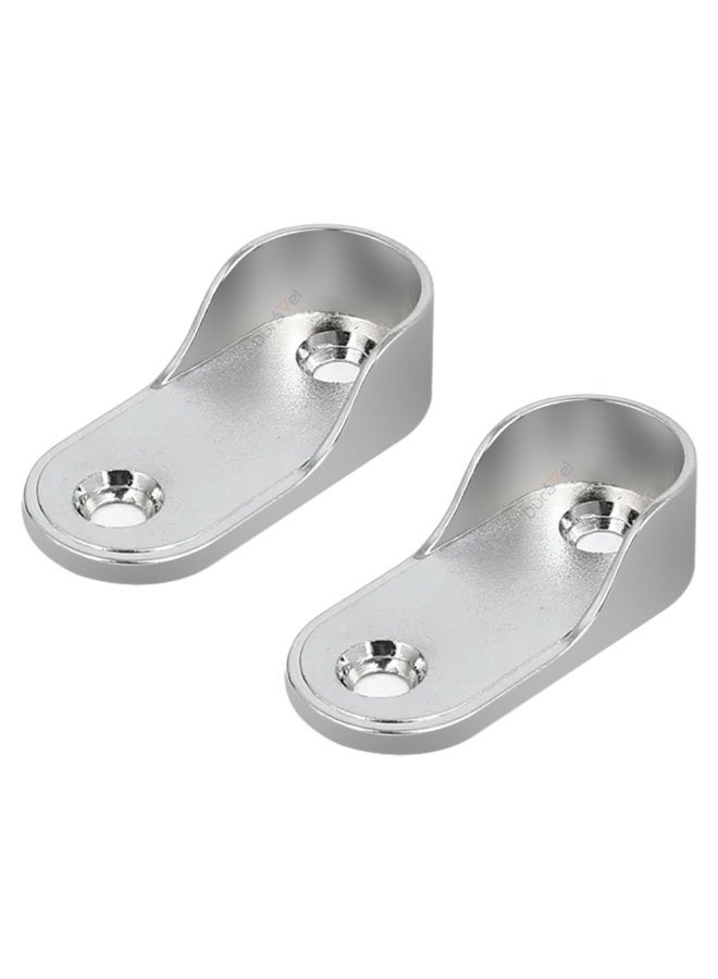 درافل دعامة طرفية بيضاوية الشكل لقضيب خزانة الملابس من دورافيل، وصلة أنبوبية لتعليق الملابس من النوع البيضاوي، دعامة أنبوب خزانة الملابس مع براغي (عبوة من 12 قطعة) - Image 2