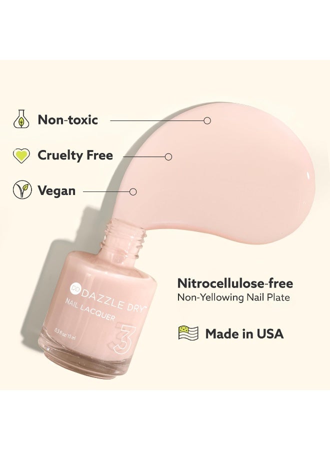Dazzle Dry Nail Lacquer Step 3  Prima Ballerina  A sheer and milky delicate pink that makes a beautiful French base 05 fl oz - Image 4
