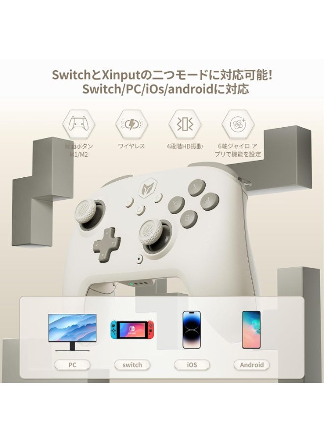 BIGBIG WON Classic Gamepad BIGBIG WON CHOCO PC Gaming Controller for Switch / PC / Android / iOS with Custom Button, 6-Axis Gyro, Dual Shock, 128-Step Macro Programming, NFC, Turbo, 850mAh Battery, One-Click Activation - Image 3