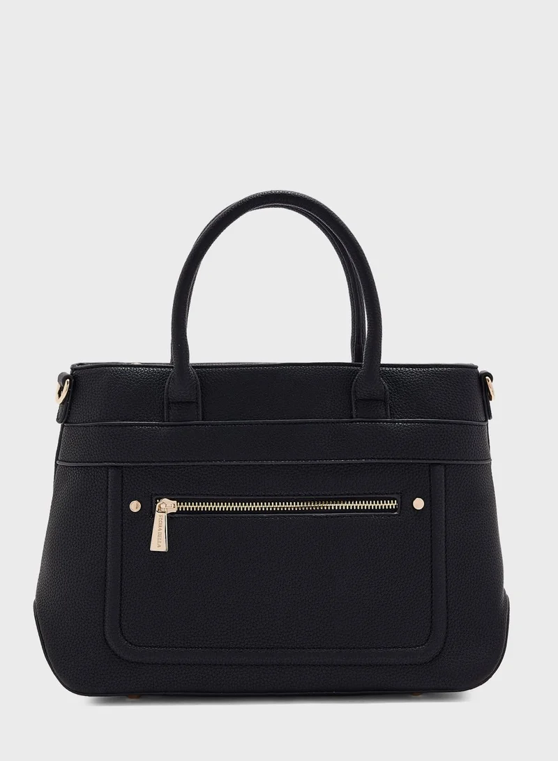 shoexpress Zip Closure Top Handle Crossbody Bag