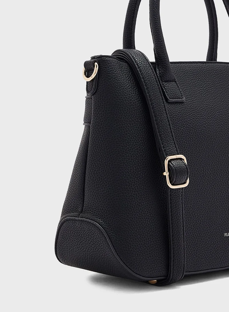 shoexpress Zip Closure Top Handle Crossbody Bag
