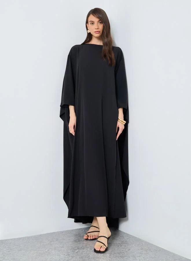 تايك تو Take Two Solid Batwing Sleeve Maxi Kaftan