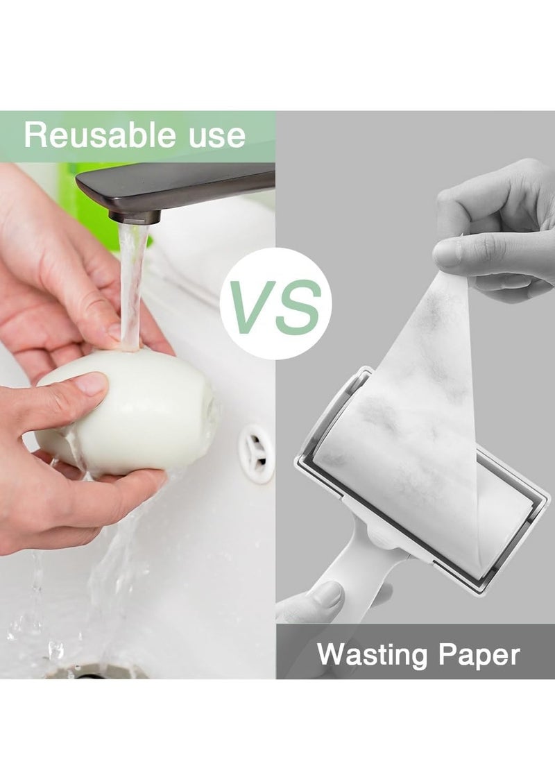 BIGTHREE Reusable Lint Roller Ball, 1 Pcs Travel Lint Roller for Clothes, On The Go Lint Roller Ball, Small Portable Lint Ball Remover for Clothes and Pet Hair, Extra Sticky & Washable Gel - Image 2