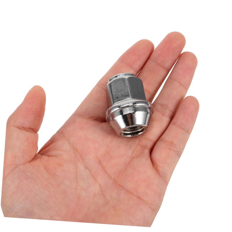 Solid Reinforced Silver Hub Caps 14x1 5 Wheel Lug Nut Covers Tire Screw Protectors - Image 4