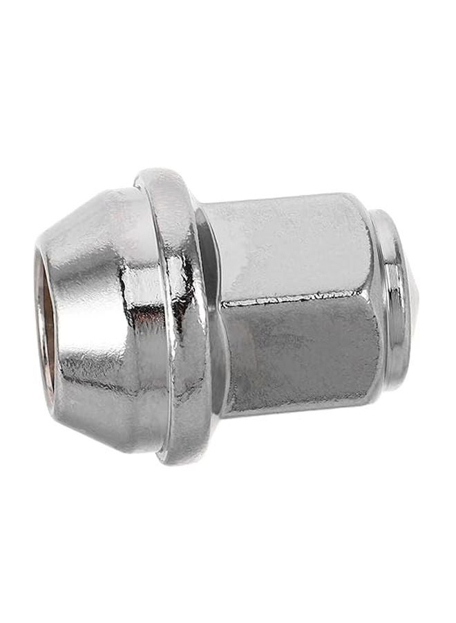 Solid Reinforced Silver Hub Caps 14x1 5 Wheel Lug Nut Covers Tire Screw Protectors - Image 1