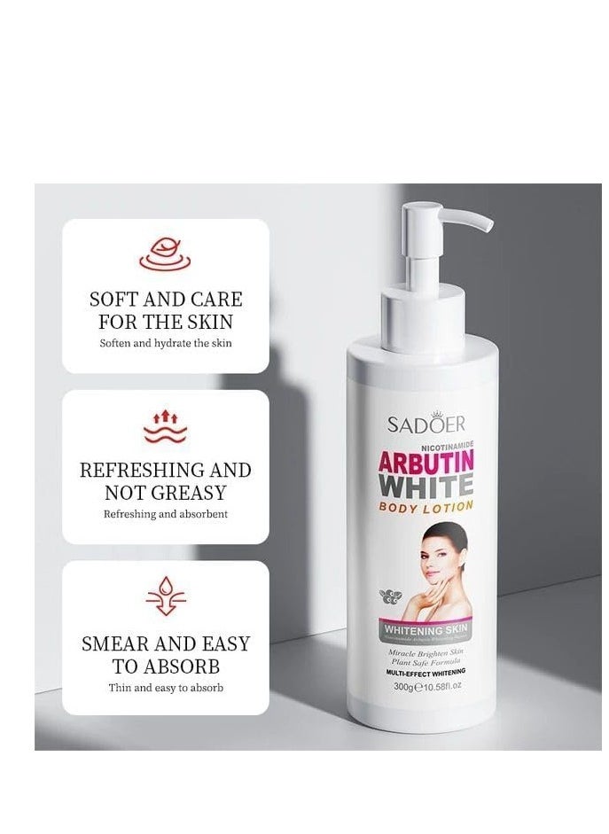 SADOER - Sador Whitening Body Lotion with Nicotinamide and Arbutin 300 grams - Image 1