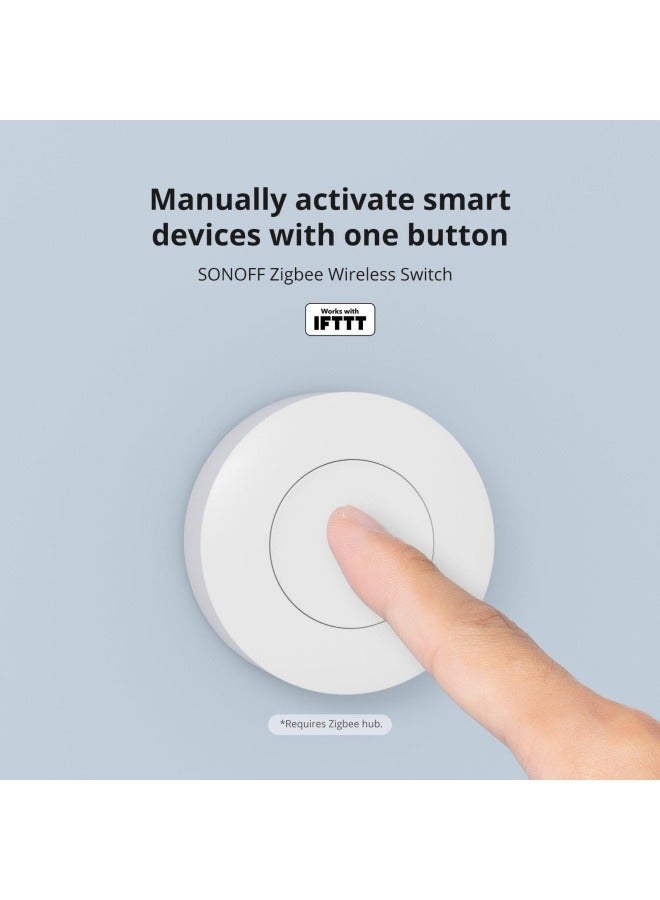 SONOFF Zigbee Switch, SNZB-01P Wireless Push Button, Supports to Create Smart Scenes, Trigger The Connected Devices on eWelink APP with Three Control Options,  ZigBee Bridge Required, 1Pack - Image 2